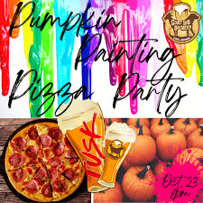 Pumpkin Painting Pizza Party